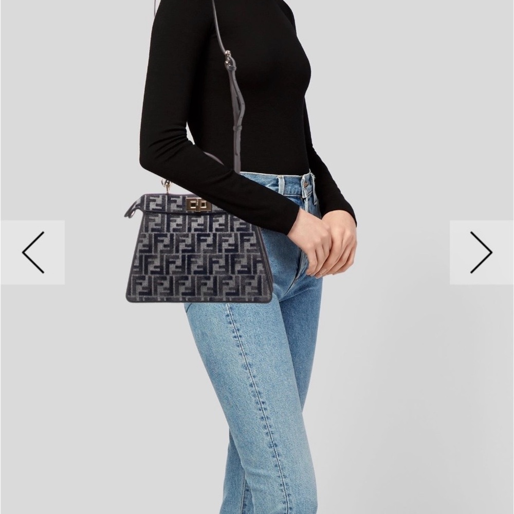 NWT Fendi Denim & Chenile Zucca Peekaboo.